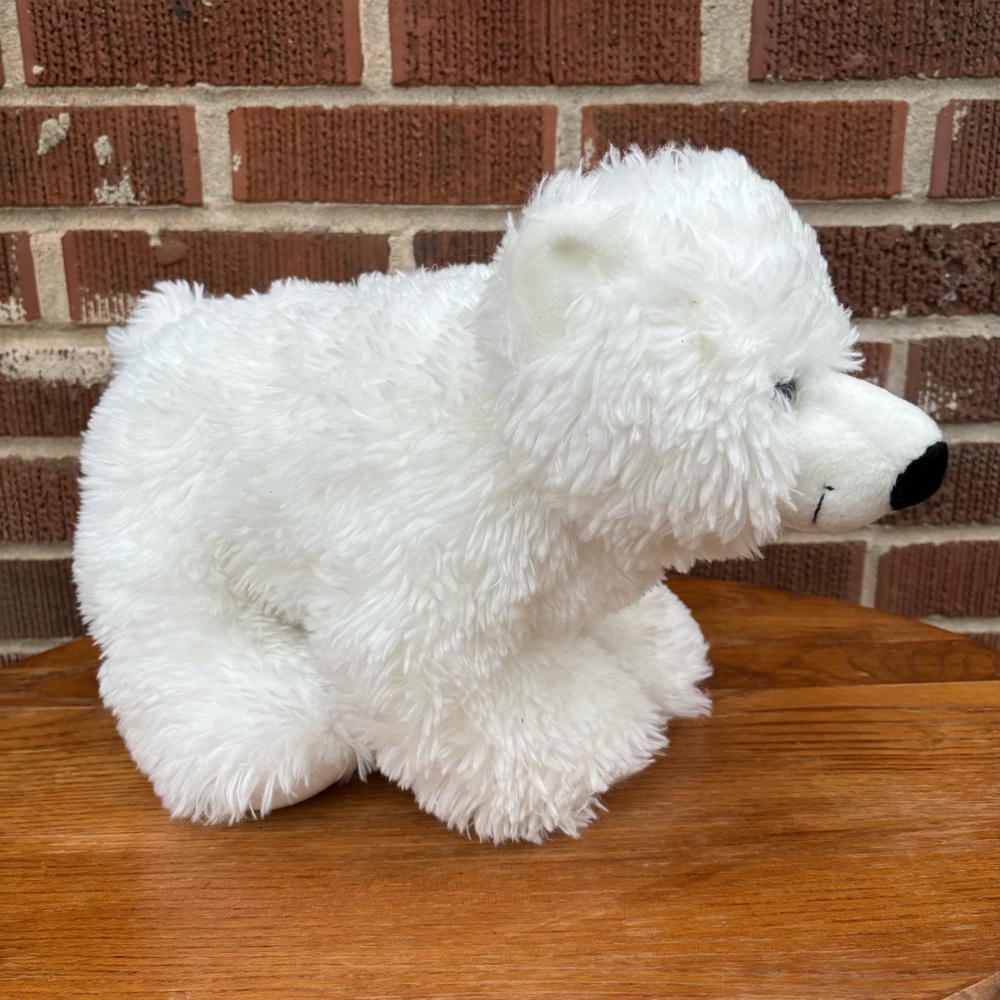 Build A Bear Polar Bear Plush White BAB Shaggy Stuffed Animal Toy 14"